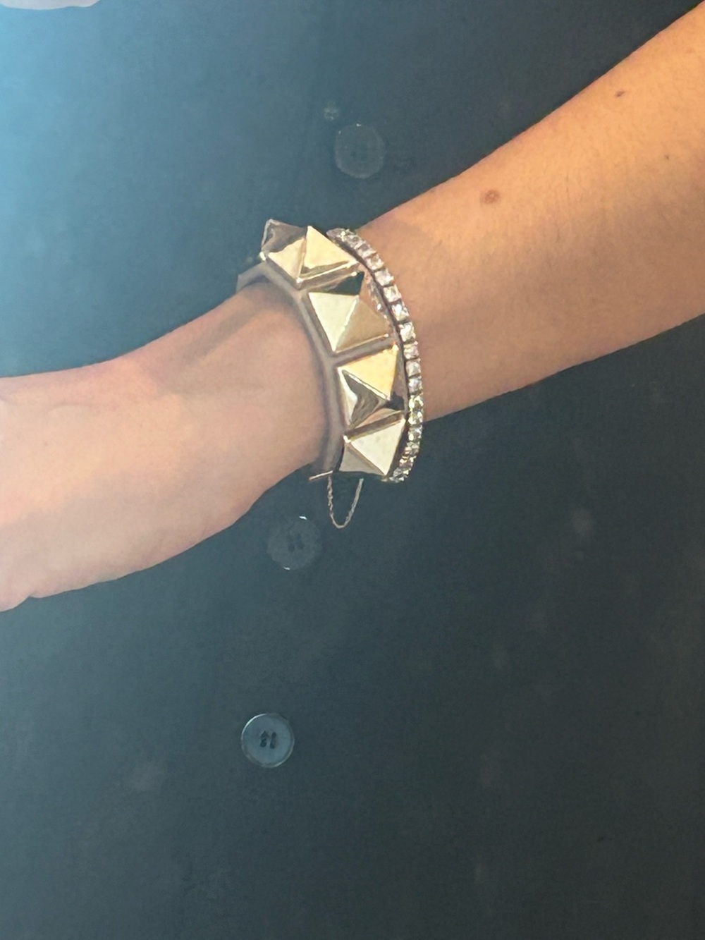 Valentino rock stud bracelet baby pink